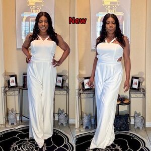 Charlotte Russe Chic White Jumpsuit